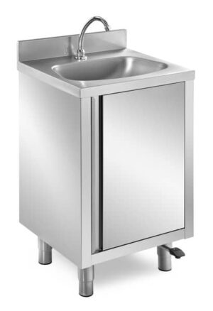 Handwaschbecken mit Pedalbedienung 5BG/5 auf Unterschrank
