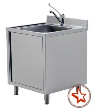 Spülschrank EX-LL/08 / E-LL/8 mit Drehtüre - 1 Becken