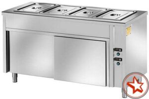 Bainmarie-Tisch TCB/20 für 5 GN 1/ mit beheiztem Unterschrank