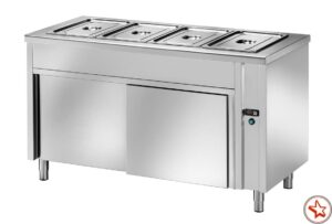Bainmarie-Tisch TNB/12 für 3 GN 1/1 mit neutralem Unterschrank