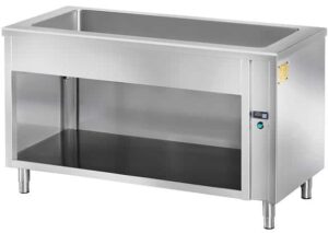 Bainmarie-Tisch TNN/09 für 2 GN 1/1 mit offenem Unterschrank