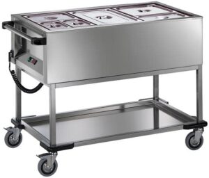 Bainmariewagen 026.AD/E für Wasserbadsystem & Trockenheizung - 4 GN 1/1-200mm