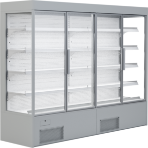 Wandkühlregal GS-VA257DT mit 4 Drehtüren    