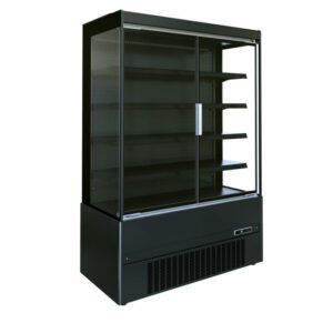Schwarzes Wandkühlregal CS-JA15 mit 2 Türen 