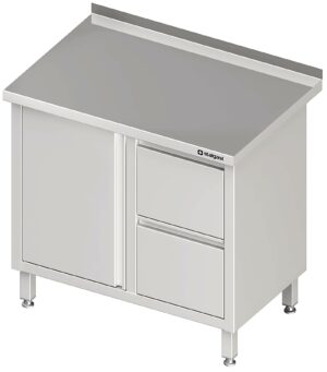 Arbeitsschrank VAS10703 mit 1 Flügeltür und 2er Schubladenblock  