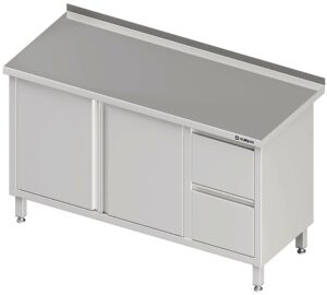 Arbeitsschrank VAS15703 mit 2 Flügeltüren und 2er Schubladenblock   