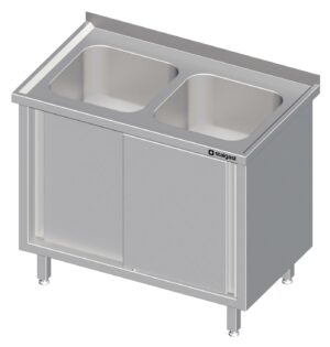 Spülschrank VSK10723 mit Schiebetüren und 2 Becken    